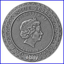 2020 Niue ItGoddesses Nyai Roro Kidul 2 oz Silver Antique Coin