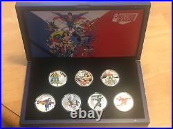 2020 Niue Justice League 60th Anniversary Complete Set of 7 Coins & Display Box