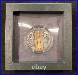 2020 Niue Memento Mori Hourglass 2 oz. 999 Silver Coin Only 500 Minted