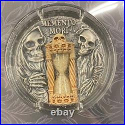 2020 Niue Memento Mori Hourglass 2 oz. 999 Silver Coin Only 500 Minted