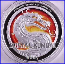 2020 Niue Mortal Kombat Colorized 1 oz Silver Arcade Style Boxing 2,020 Made
