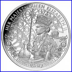 2020 Niue Queen Elizabeth II Long May She Reign 1 oz Silver Proof $1 Coin GEM