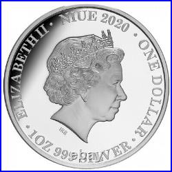 2020 Niue Queen Elizabeth II Long May She Reign 1 oz Silver Proof $1 Coin GEM