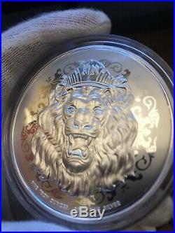 2020 Niue Roaring Lion 5 oz Silver High Relief Coin BU Low Serial Number