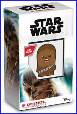 2020 Niue Star Wars Chibi Chewbacca 1 oz Silver Colorized Proof $2 Coin GEM OGP