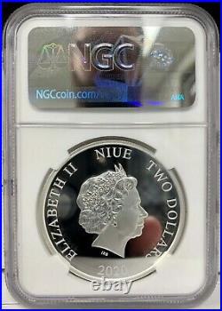 2020 Niue Star Wars Death Star 1 oz. 999 Silver $2 Coin NGC PF 70 UCAM