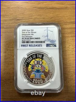 2020 Niue Year of The Mouse Despicable Me NGC PF70 FR 1 oz Silver Proof Coin