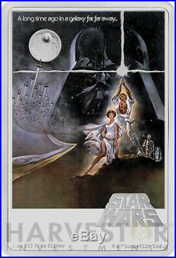 2020 Star Wars A New Hope Poster Coin 1 Oz. Silver Coin Mintage 1,977