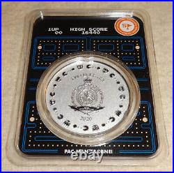 2020 TEP Colorized & Reg Niue 1oz Silver Pac-Man 40th Anniversary Coins
