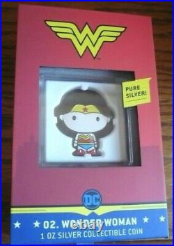 2020 WONDER WOMAN Niue DC Comics 1 oz. 999 Silver Chibi Coin Justice League