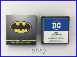 2021 1989 Batmobile 1 oz 999 Fine Silver Coins #0001