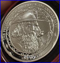 2021 $1 New Zealand Gandalf 1 oz. 999 Silver Lord of Rings 20th Anniversary Coin