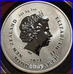 2021 $1 New Zealand Gandalf 1 oz. 999 Silver Lord of Rings 20th Anniversary Coin