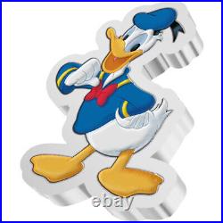 2021 1 oz Niue Silver Disney Donald Duck Shaped Coin