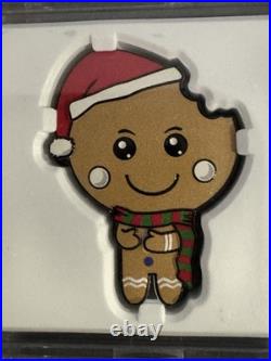 2021 1oz. 999 Fine Silver NIUE COIN. CHRISTMAS 2021. GINGERBREAD MAN. OGP+COA