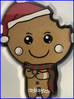 2021 1oz. 999 Fine Silver NIUE COIN. CHRISTMAS 2021. GINGERBREAD MAN. OGP+COA
