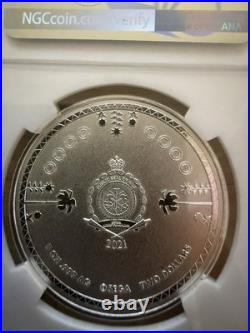 2021 $2 Niue 1 oz 999 Silver Sonic The Hedgehog 30th Anniversary NGC MS69 MINT