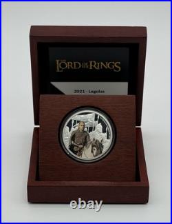 2021 $2 Niue Lord of the Rings Legolas 1oz Silver Coin Colorized Rare Limited