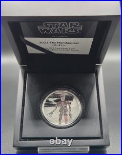 2021 $2 Niue Star Wars The Mandalorian IG-11 1 oz Color Silver Coin in OGP 801