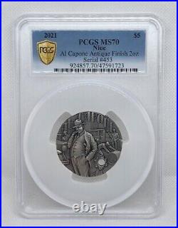 2021 Al Capone Niue 2oz. 999 Gangsters PCGS MS70 Top Pop Of Only 1 Finest Known