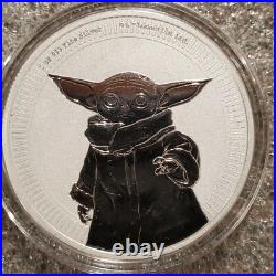 2021 Baby Yoda Grogu Star Wars 1 oz. 999 Silver BU Round Disney $2 coin NEW