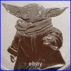 2021 Baby Yoda Grogu Star Wars 1 oz. 999 Silver BU Round Disney $2 coin NEW