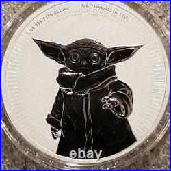 2021 Baby Yoda Grogu Star Wars 1 oz. 999 Silver BU Round Disney $2 coin NEW