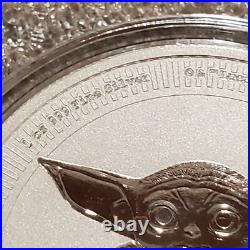 2021 Baby Yoda Grogu Star Wars 1 oz. 999 Silver BU Round Disney $2 coin NEW