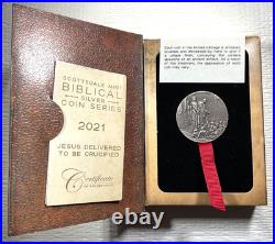 2021 Biblical Series Jesus Delivered to be Crucified Niue 2 oz Silver Coin