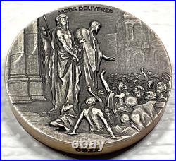 2021 Biblical Series Jesus Delivered to be Crucified Niue 2 oz Silver Coin