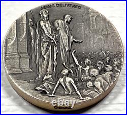2021 Biblical Series Jesus Delivered to be Crucified Niue 2 oz Silver Coin