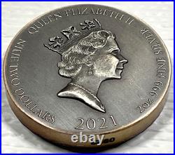 2021 Biblical Series Jesus Delivered to be Crucified Niue 2 oz Silver Coin