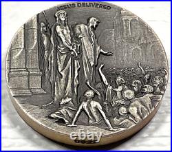2021 Biblical Series Jesus Delivered to be Crucified Niue 2 oz Silver Coin