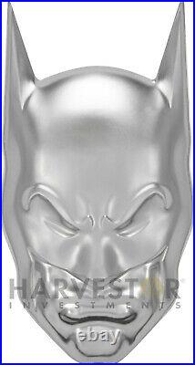 2021 DC Comics Batman Mask 2 Oz. Silver Coin High Relief Ogp Coa