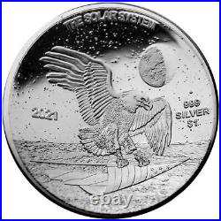 2021 JSN Jamul Sovereign Nation MARS 1 oz Silver Proof Curved Coin COA