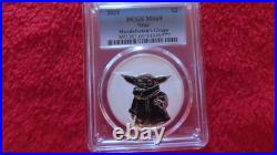 2021 NIUE 1oz Silver $2 Star Wars Mandalorian Grogu PCGS MS69 baby yoda