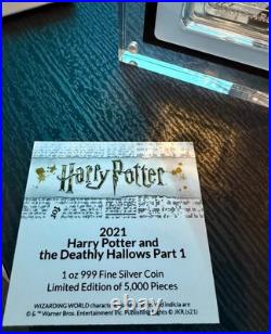 2021 NIUE NZ Mint Harry Potter & the Deathly Hallows Movie 1oz Silver Coin 2021 NIUE NZ Mint Harry Potter & the Deathly Hallows Movie 1oz Silver Coin