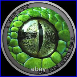 2021 Niue $1 Do You Know Me Green Mamba Snake 1/2 oz Silver Coin Mintage 1,000