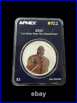 2021 Niue 1 oz. 999 Silver The Mandalorian Coin PCGS FirstStrike APMEX Slab