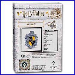 2021 Niue 1 oz Ag $2 Harry Potter Hufflepuff Crest Shaped Coin SKU#243255