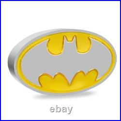 2021 Niue 1 oz DC Comics Batman Logo Shaped Silver Coin (withBox & COA)