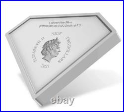 2021 Niue 1 oz DC Comics Superman Shield Shaped Silver Coin