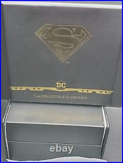 2021 Niue 1 oz DC Comics-Superman Shield Shaped Silver Coin- Includes Box & COA