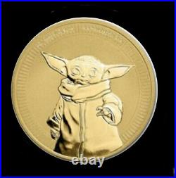 2021 Niue 1 oz Gold $250 Star Wars Grogu baby yoda coin only 250 minted RARE