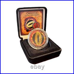 2021 Niue 1 oz Silver $2 Lord of the Rings The One Ring Colorized