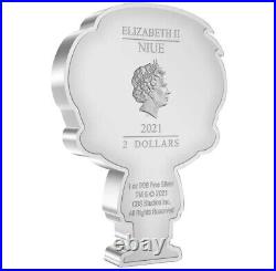 2021 Niue 1 oz Silver Chibi Coin Cap't Kirk (Premium Number) #00017