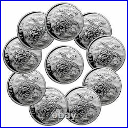 2021 Niue 1 oz Silver Hawksbill Turtle $2 Lot of 10 Coins GEM BU