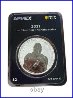 2021 Niue 1 oz Silver Mandalorian Coin PCGS MintDirect Premier FirstStrike S3