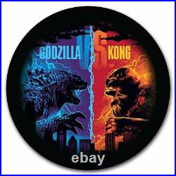 2021 Niue 1 oz Silver Proof $2 Godzilla (withGift Tin & COA) SKU#228702