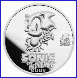 2021 Niue 1 oz Silver Sonic the Hedgehog 30th Anniversary Proof (300 Mintage)